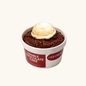 Chocolate cake cup + ice cream