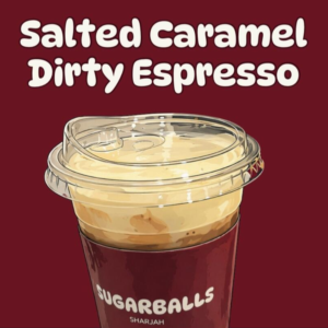 Salted caramel dirty espresso