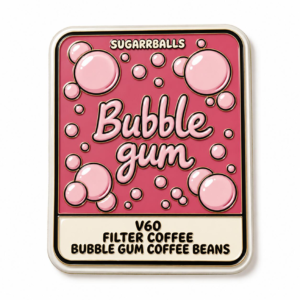 Bubble gum V60 metal sticker