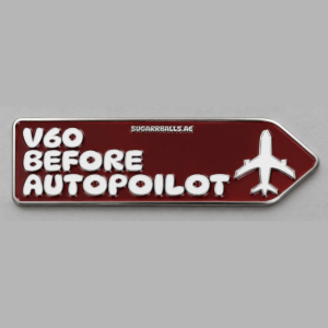 V60 before autopilot metal sticker